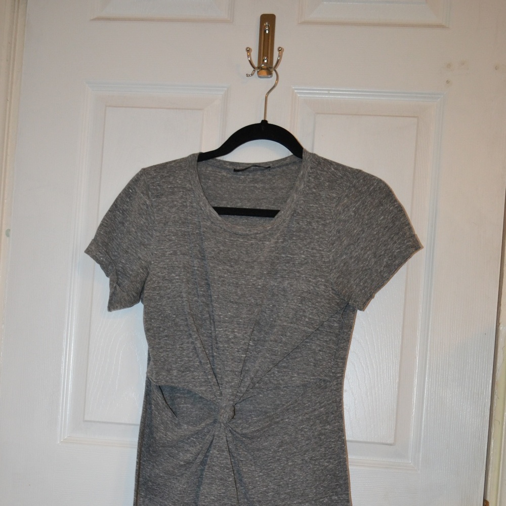 Urban Outfitters Grey Tshirt Dress Knot Cutout, M